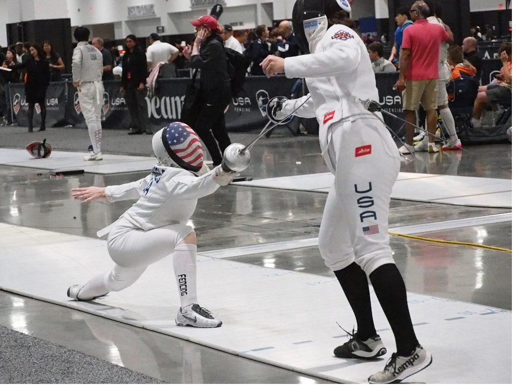 Competitive fencer at USA Fencing nationals